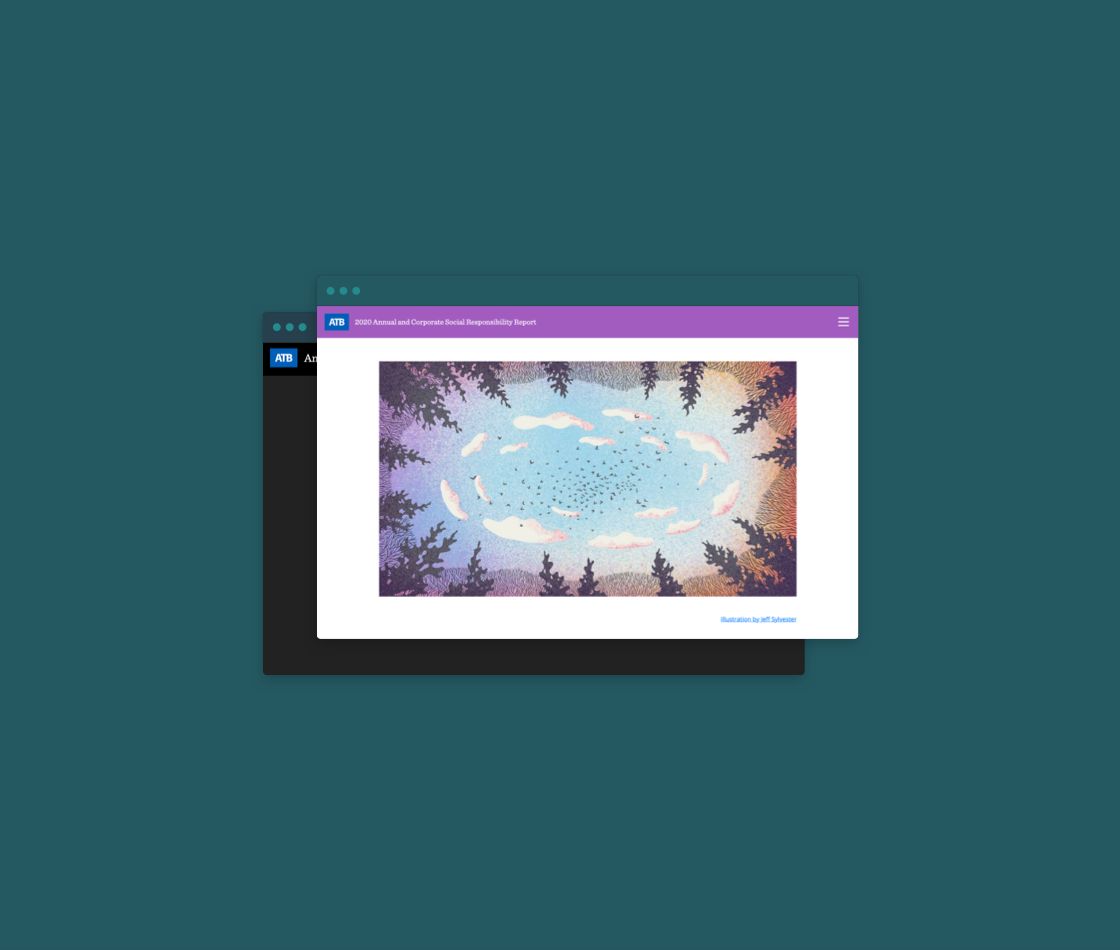 Feature image for the homepage of ATB Wealth, in desktop viewport